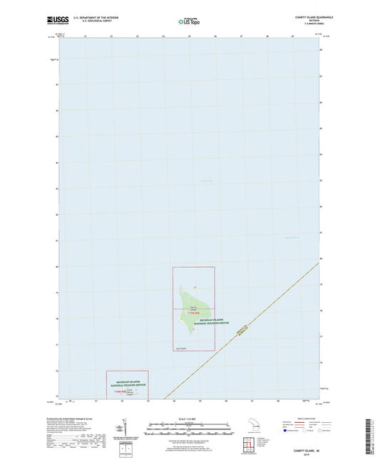Charity Island Michigan US Topo Map Image