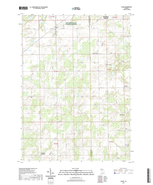 Climax Michigan US Topo Map Image