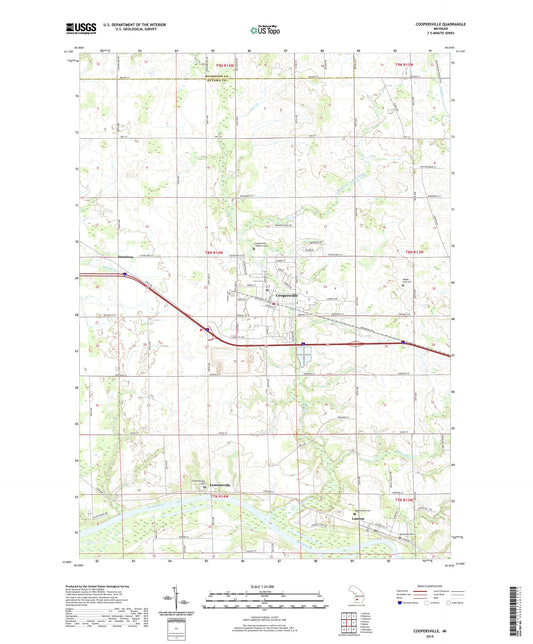 Coopersville Michigan US Topo Map Image