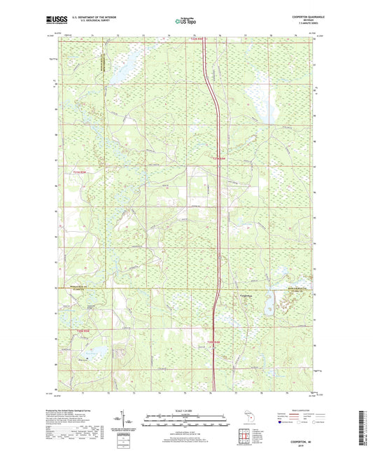 Cooperton Michigan US Topo Map Image