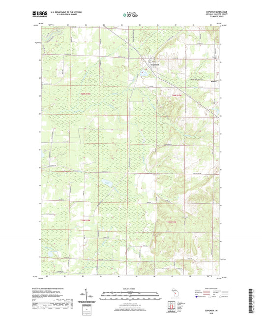 Copemish Michigan US Topo Map Image