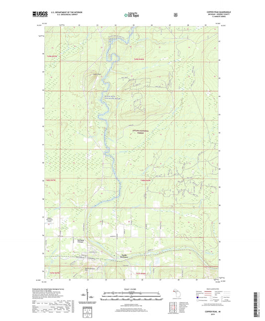 Copper Peak Michigan US Topo Map Image