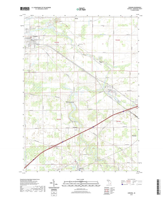 Corunna Michigan US Topo Map Image