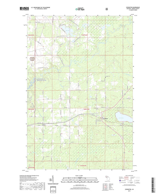 Covington Michigan US Topo Map Image
