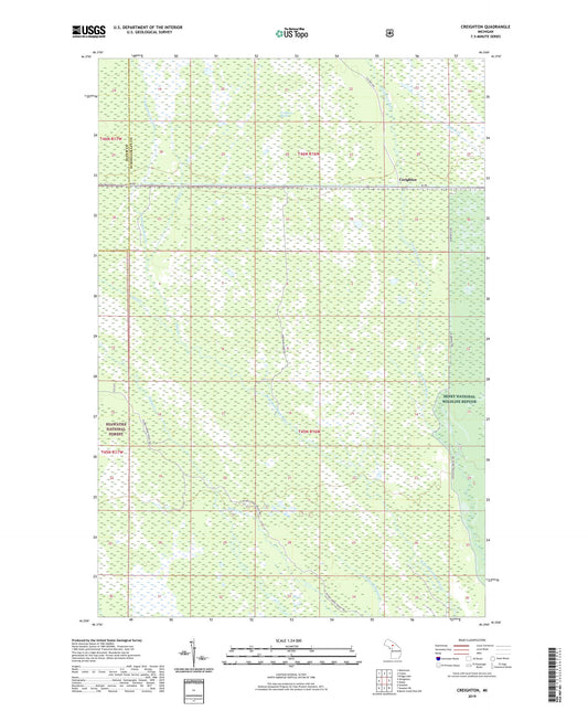 Creighton Michigan US Topo Map Image