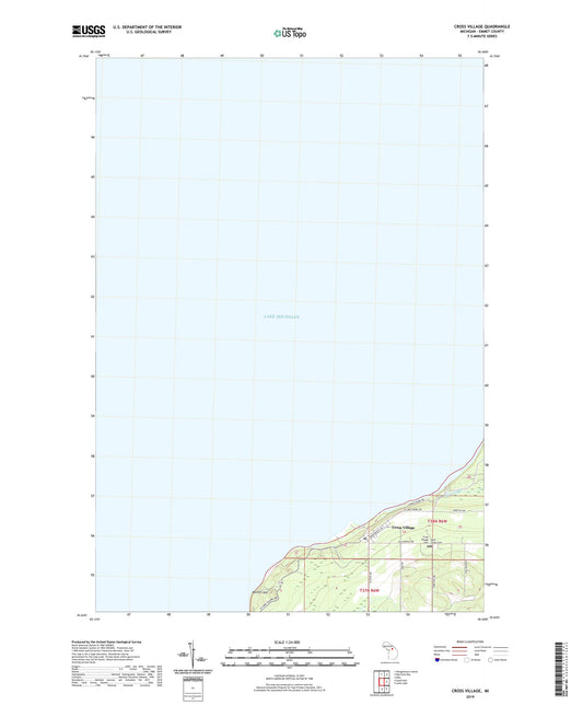 Cross Village Michigan US Topo Map Image