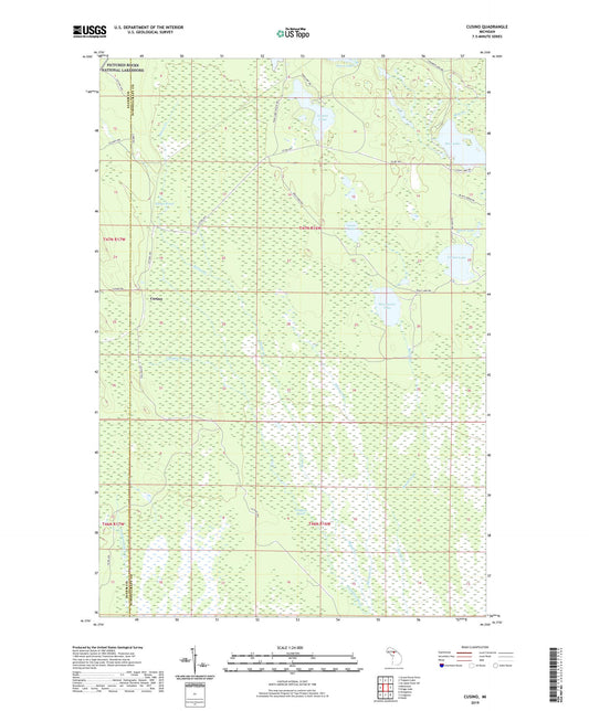 Cusino Michigan US Topo Map Image