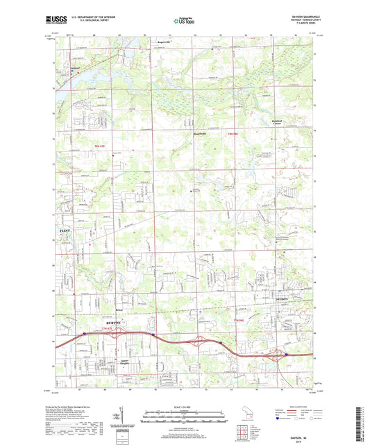 Davison Michigan US Topo Map Image