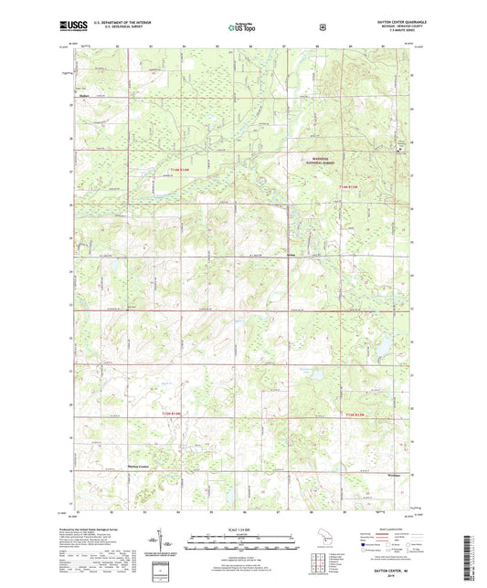 Dayton Center Michigan US Topo Map Image