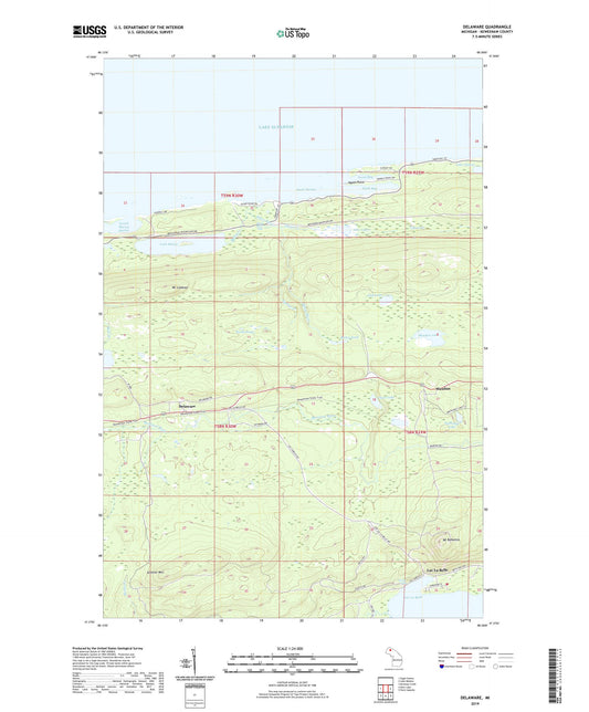 Delaware Michigan US Topo Map Image