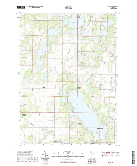 Delton Michigan US Topo Map Image