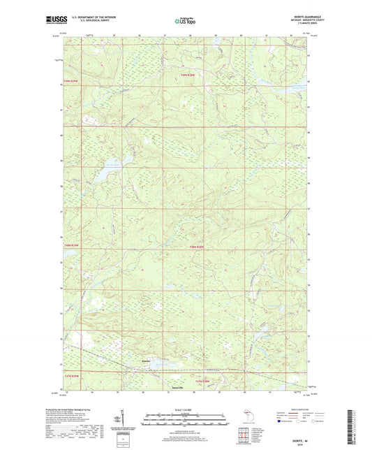Diorite Michigan US Topo Map Image