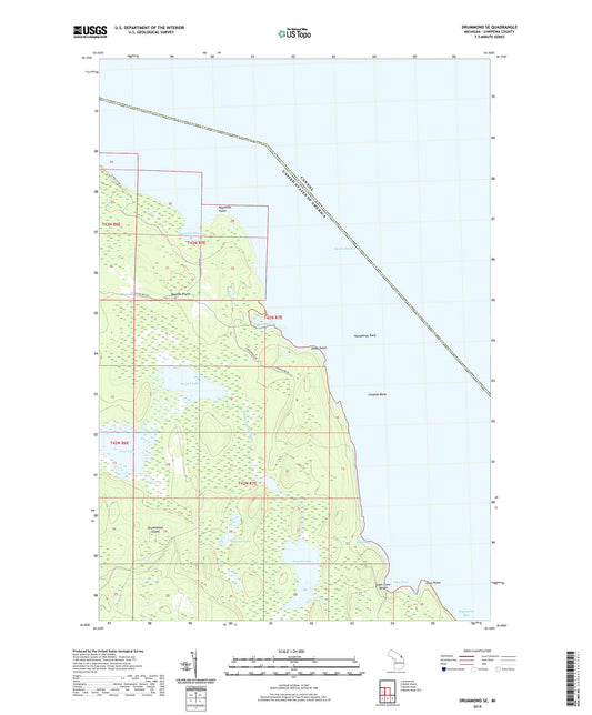Drummond SE Michigan US Topo Map Image