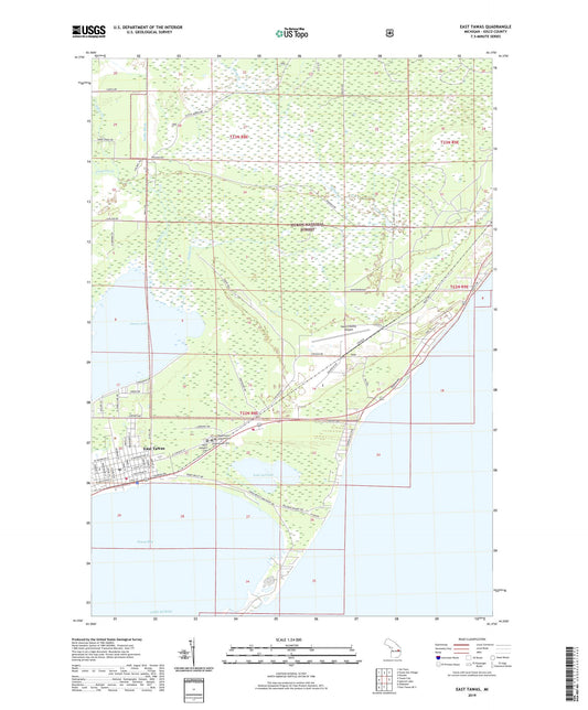 East Tawas Michigan US Topo Map Image
