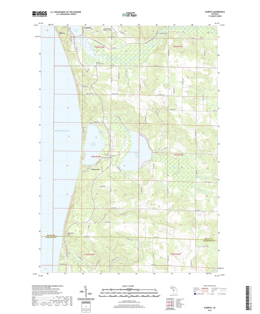 Elberta Michigan US Topo Map Image