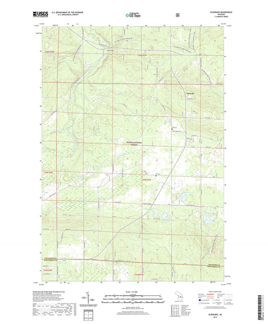 Eldorado Michigan US Topo Map Image