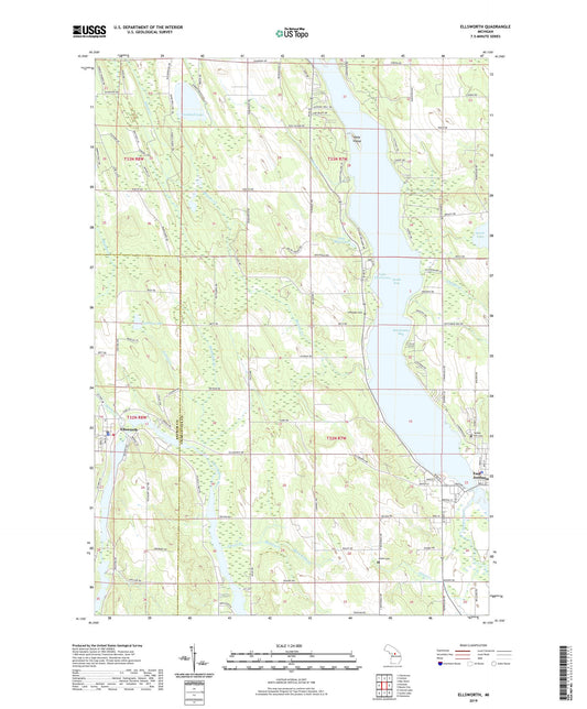Ellsworth Michigan US Topo Map Image