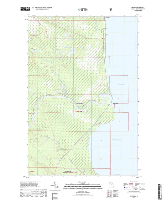 Emerson Michigan US Topo Map Image