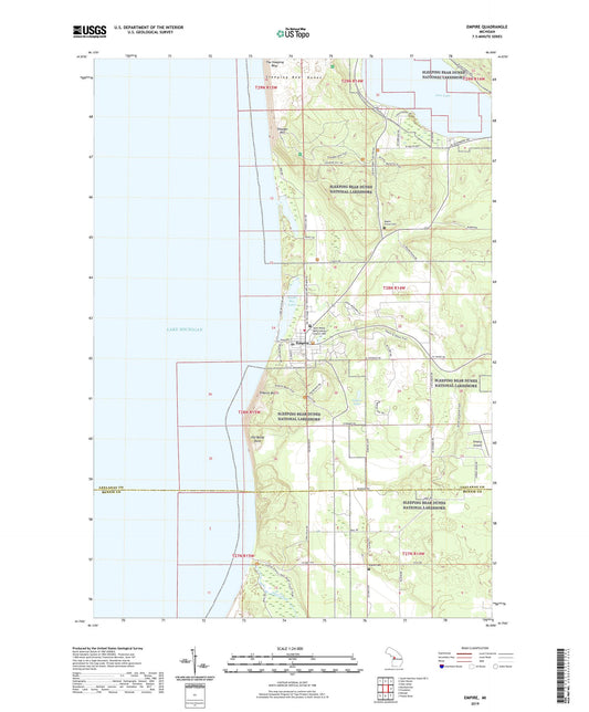 Empire Michigan US Topo Map Image