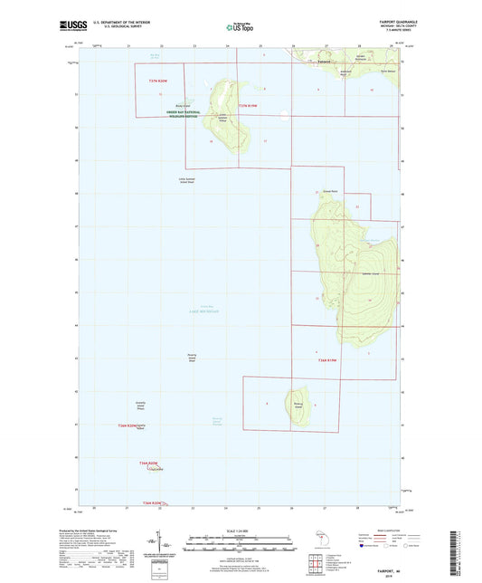 Fairport Michigan US Topo Map Image