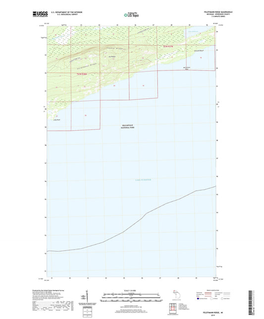 Feldtmann Ridge Michigan US Topo Map Image