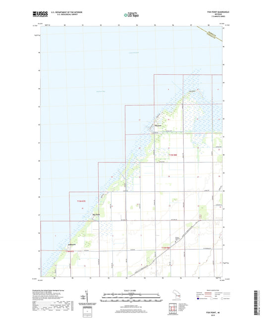 Fish Point Michigan US Topo Map Image