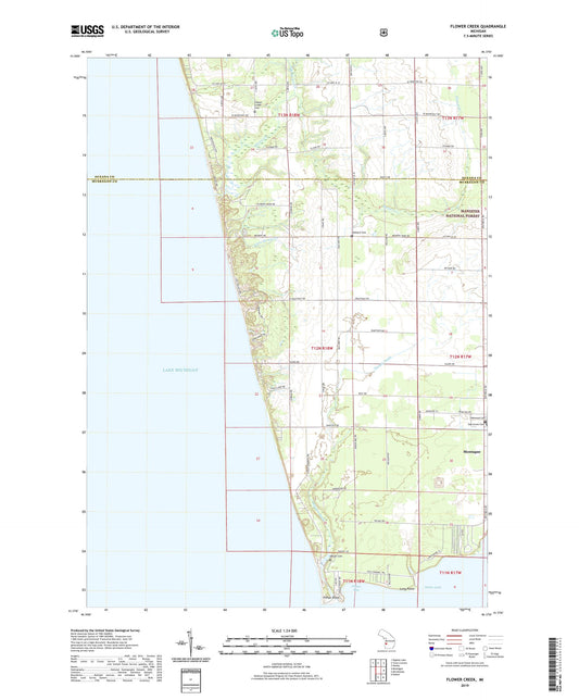 Flower Creek Michigan US Topo Map Image