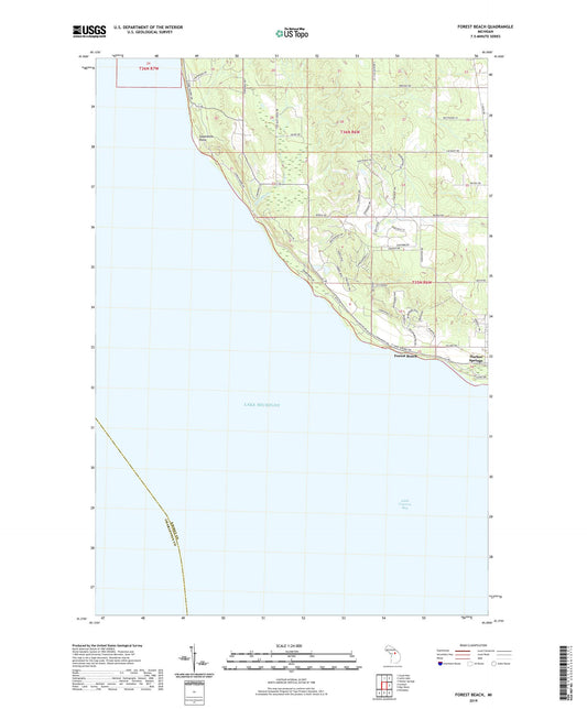 Forest Beach Michigan US Topo Map Image