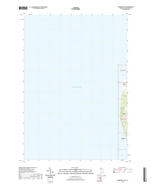 Frankfort OE W Michigan US Topo Map Image
