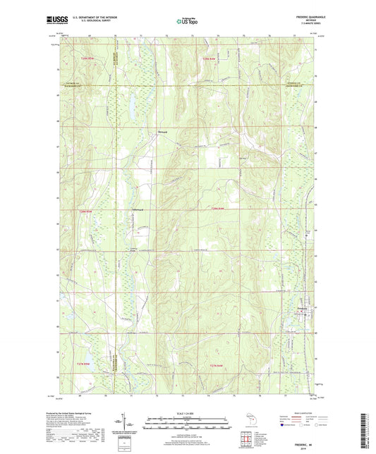 Frederic Michigan US Topo Map Image