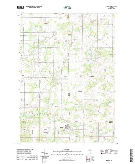 Freeport Michigan US Topo Map Image