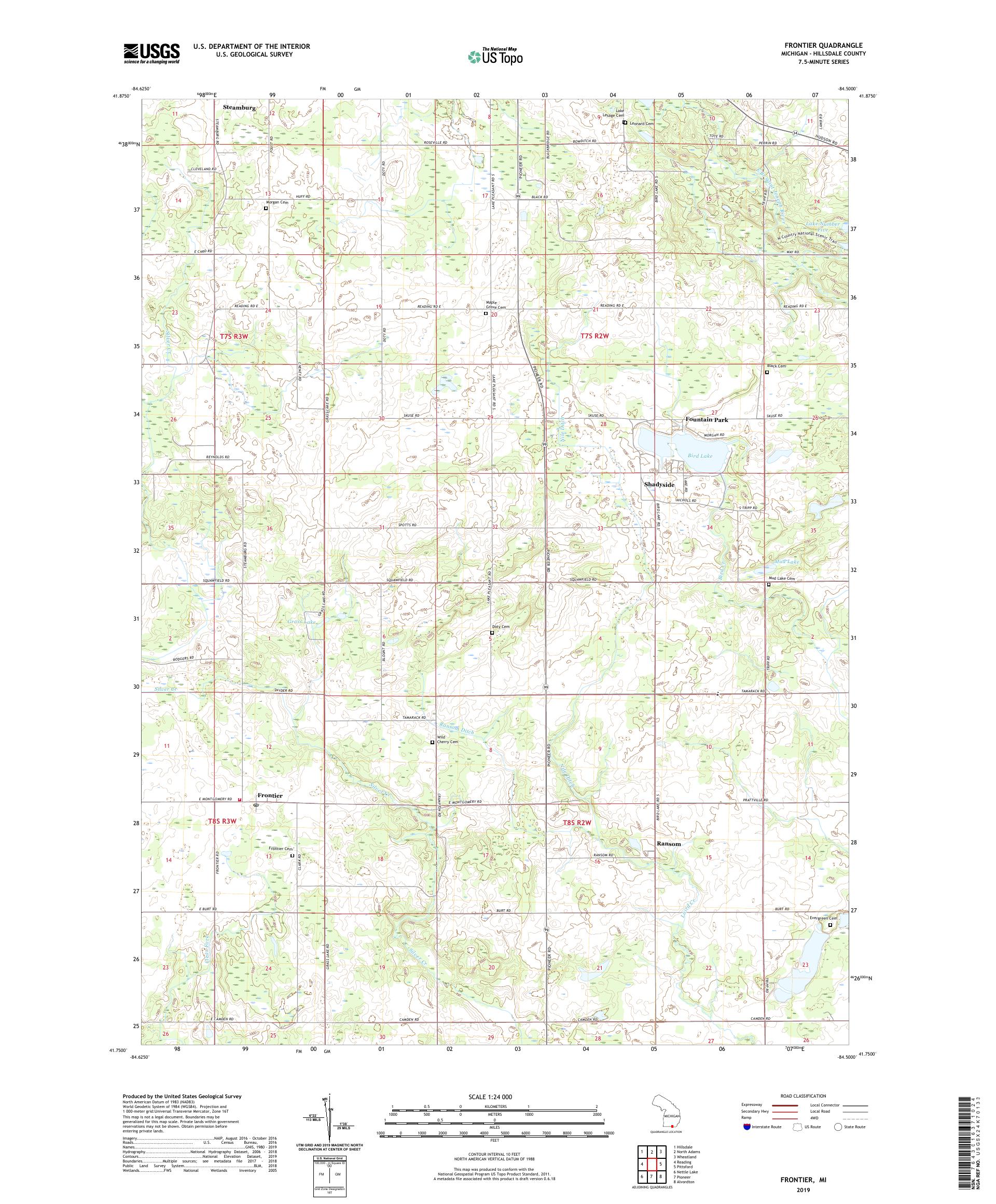 Frontier Michigan US Topo Map – MyTopo Map Store