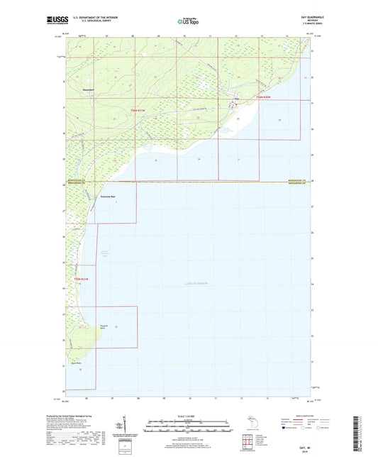 Gay Michigan US Topo Map Image