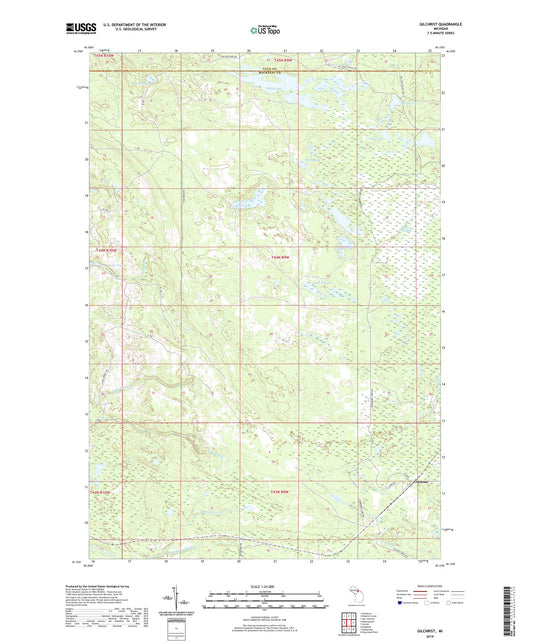 Gilchrist Michigan US Topo Map Image