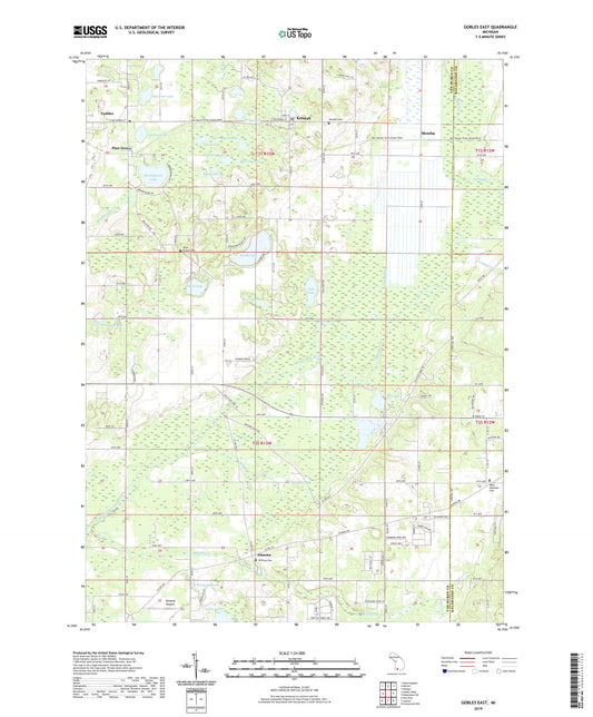 Gobles East Michigan US Topo Map Image