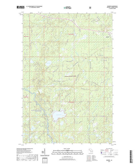 Gogebic Michigan US Topo Map Image