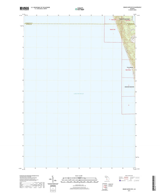 Grand Haven OE W Michigan US Topo Map Image