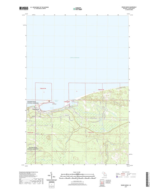 Grand Marais Michigan US Topo Map Image