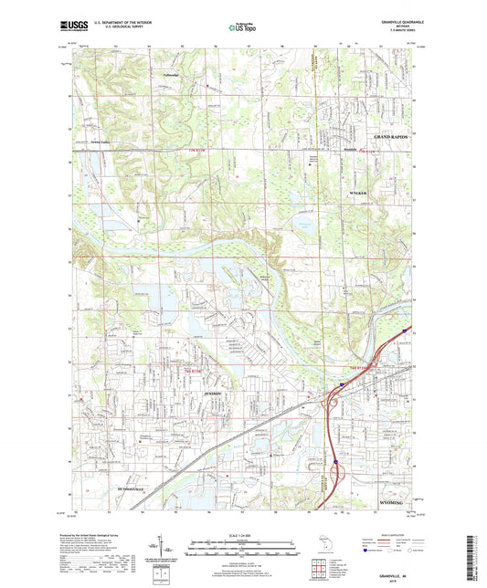 Grandville Michigan US Topo Map Image