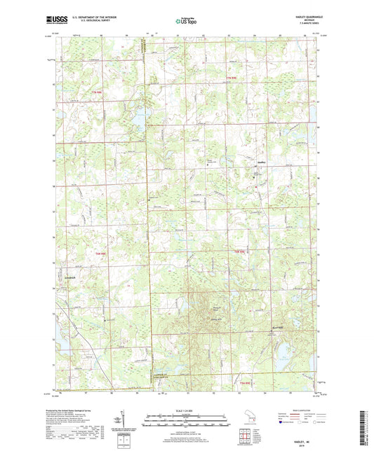 Hadley Michigan US Topo Map Image