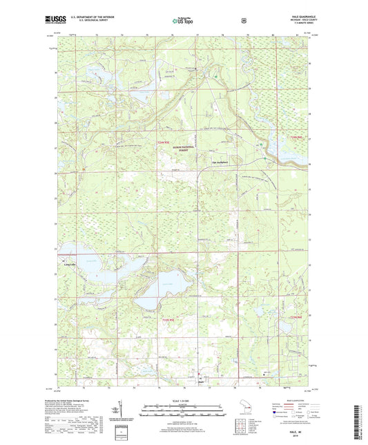 Hale Michigan US Topo Map Image
