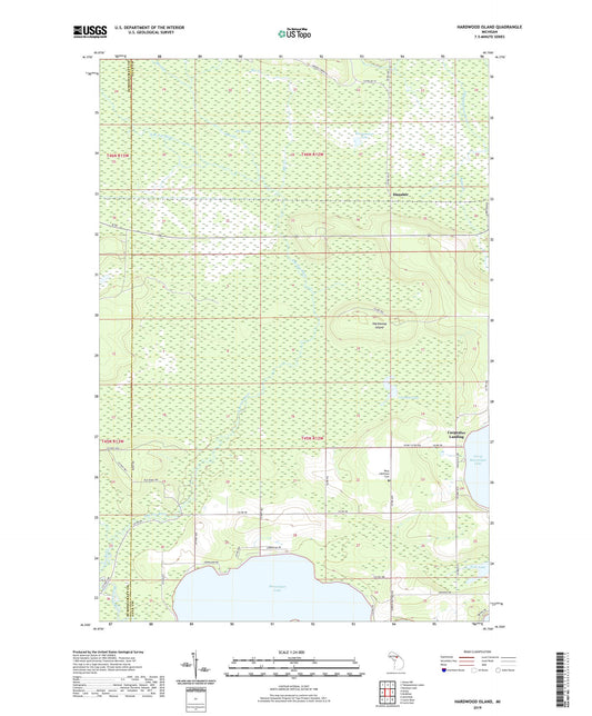 Hardwood Island Michigan US Topo Map Image