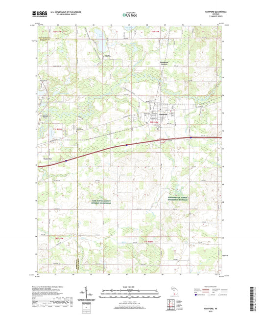 Hartford Michigan US Topo Map Image
