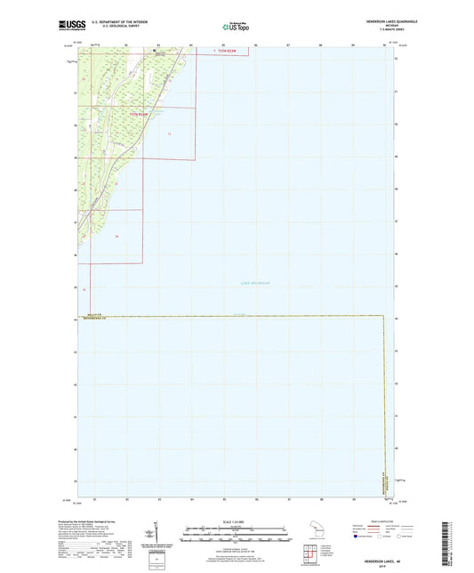Henderson Lakes Michigan US Topo Map Image