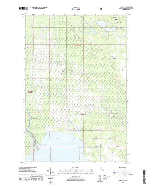 Hiawatha Michigan US Topo Map Image