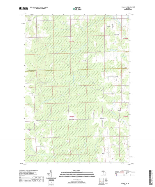 Hillman NE Michigan US Topo Map Image
