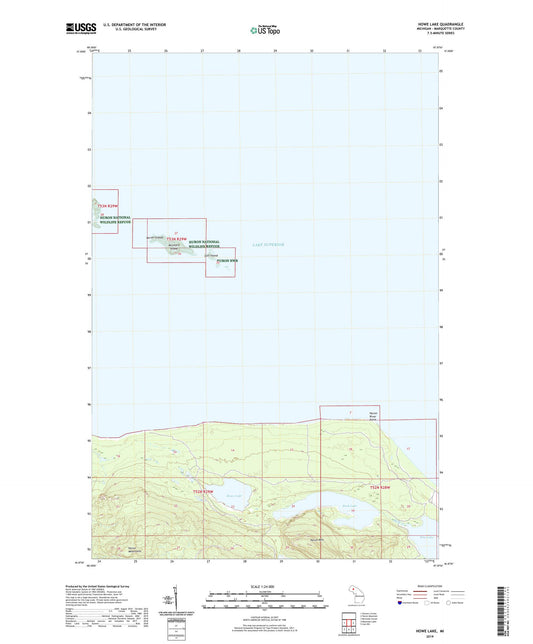Howe Lake Michigan US Topo Map Image