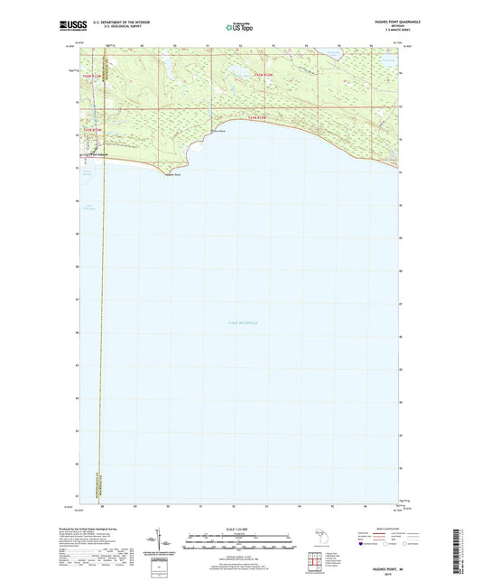 Hughes Point Michigan US Topo Map Image