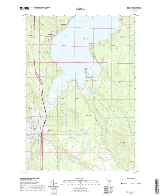 Indian River Michigan US Topo Map Image