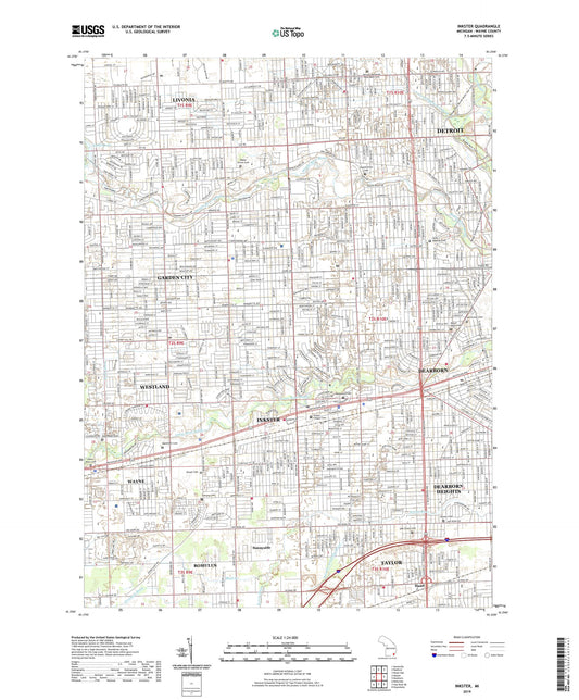 Inkster Michigan US Topo Map Image